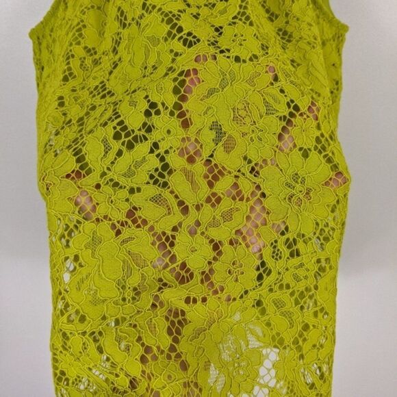 J. Crew Lace Chartreuse Halter Neck Blouse XXS - Picture 7 of 12